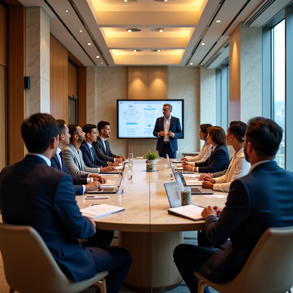 Educational workshop on real estate investment risks with diverse participants